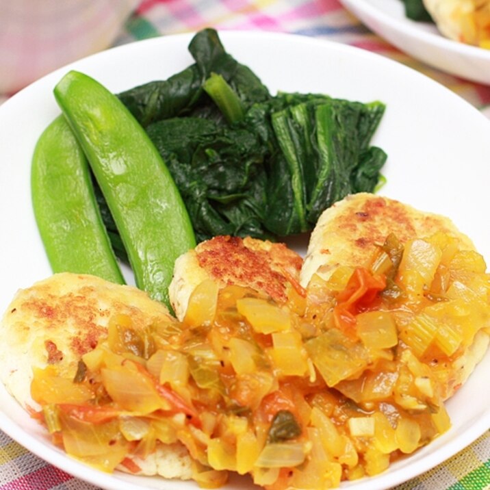 肉卵無しで豆腐&おからハンバーグ風